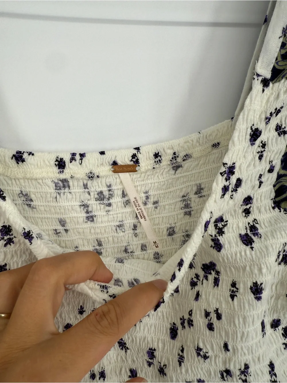 Free People Marigold Smocked Blouse Size M